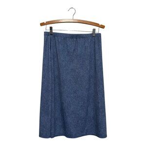 Under Cover Waterwear Swim Skirt Blue Cover Up Modest Knee Length Elastic Waist